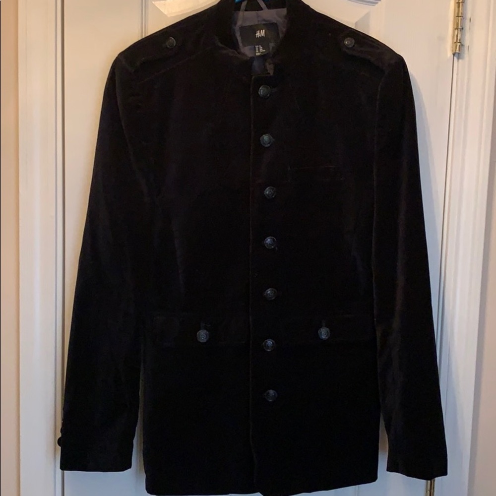 H&M Black Velveteen Blazer